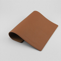 Tapis de souris sans fil en cuir véritable fait main de qualité supérieure, style personnalisé OEM avec logo