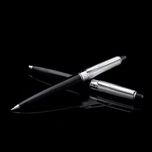 Newest Special Design Fashion Stationery Writing Pen Office Signature Twist Metal Customize Ballpoint Pen Black Blue Ink Pen