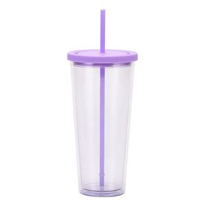 Wholesale BPA-Free 24 oz PP Double-Layer Luxury Eco-Friendly Glitter <b>Cups</b> Customized Color Custom Logo <b>Lid</b> Anti-Corrosion - Product Image 3