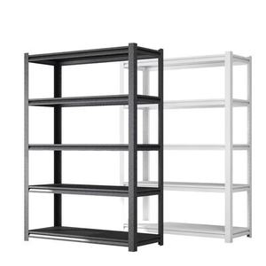 Scaffalatura per Magazzino a 6 Ripiani, Portata 150 kg, Nera, Antipolvere e Antiumidità, Installazione a Incastro - Product Image 3