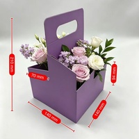 Lot de quatre boîtes à fentes en matériaux recyclés pour bouquets de fleurs, porte-gobelets pliables pour café à emporter, support pour quatre tasses