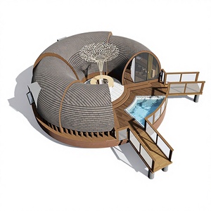 Villa Prefabbricata Moderna in Alluminio con Design Rustico per Installazione Rapida, Impermeabile, per Uso Alberghiero in Parco Vacanze con Camera da Letto - Product Image 1