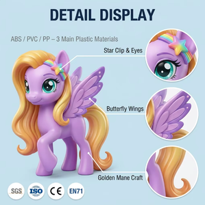 Boîte Mystère Personnalisée : Figurine Vinyle Mignonne Poney Violet avec Ailes, Jouet d'Art de Collection de Dessin Animé pour Enfants, Cadeau et Décoration Intérieure - Product Image 2