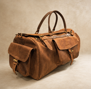 Full Grain Cow Leather Duffle <b>Bag</b> Personalized <b>Gift</b> - Product Image 5