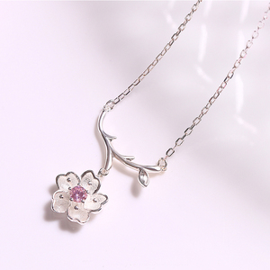 Elegante Juego de Joyería Fina de Plata de Ley 925 con Circonitas Púrpuras en Forma de Flor <span class=keywords><strong>para</strong></span> <span class=keywords><strong>Mujer</strong></span> - Product Image 4
