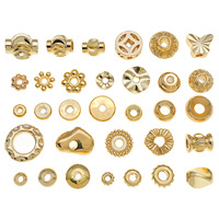 Entretoises en cuivre plaqué or 18 carats imperméables et perles en laiton pour la fabrication de bijoux DIY (bracelets, colliers) – Accessoires de haute qualité