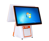 WUXIN Descuento Pantalla dual Monitor de pantalla táctil de 15,6 y 11,6 pulgadas POS Android Caja Registradora para tiendas de lavado de autos/Estudios de yoga/tienda