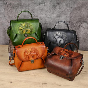 Sac à main AndoBag rétro à rivets pour femmes, en cuir de vache véritable, sac à bandoulière pour le travail et les déplacements, sac à main pour femmes 2032 - Product Image 6