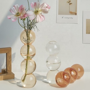 INS Hot Colored Gourd Shape Crystal <strong>Ball</strong> Bubble Glass Vase Living Room Flower <strong>Terrarium</strong> - Product Image 6