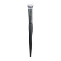 Pinceau de fond de teint angulaire en fibres synthétiques haute densité avec manche pratique pour la distribution de fond de teint liquide, de blush et de crayon à sourcils