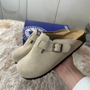 Chaussons en cuir véritable à bout fermé et sandales rétro en liège à semelle épaisse unisexe, chaussures d'été et de printemps en stock - Product Image 4