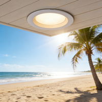 Plafonnier LED encastré en aluminium moulé sous pression, haute dissipation thermique, pour hôtel, maison et salle de bain
