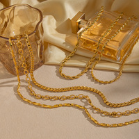 Collar de Cadena de Acero Inoxidable Impermeable, Varios Estilos, Cadena Cubana, Espiga, Serpiente, ¡Gran Venta!