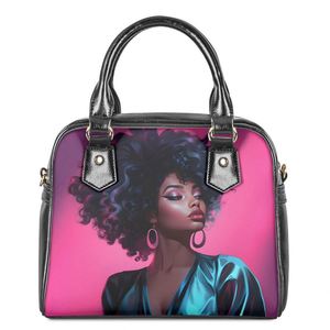 Gepersonaliseerde Roze Afrikaanse Meisje Ontwerpen Zadeltas Op Maat Producten Groothandel Logo Afdrukken Dames Draagtassen Reis Handtas - Product Image 1