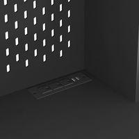 Lemari Penyimpanan Dapur Modern, Lemari Kopi, Lemari Pantry, Lemari Samping dengan Lampu LED dan Laci