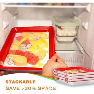 Food <b>Storage</b> Food Preservation Tray Stackable Reusable Meal Prep Containers BPA-free <b>Plastic</b> Cold Meat Container - Product Image 4