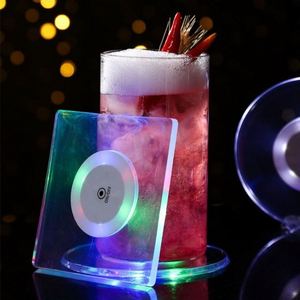 Sous-verres de voiture en acrylique LED personnalisés de haute qualité, antidérapants, imperméables, résistants à la chaleur, réutilisables - Product Image 4