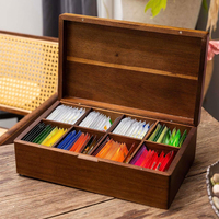 Boîte de rangement en bois pour sachets de thé, présentoir, conteneurs, boîtes de rangement pour sachets de thé, organisateurs de sachets de thé en bois d'acacia