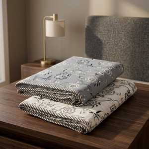 Wholesale Export 100% Cotton Hand Block Printed Dohar Blanket <b>Floral</b> Ethnic All-Season <b>Bedspread</b> 90X108 Inches Home Textile - Product Image 2
