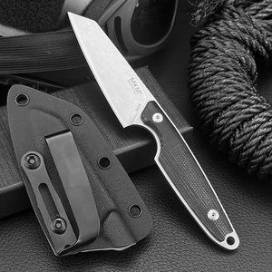 Couteau utilitaire droit compact en micarta haute dureté pour l'extérieur, léger, pour la chasse, la survie, le camping, outil multi-usage EDC - Product Image 5