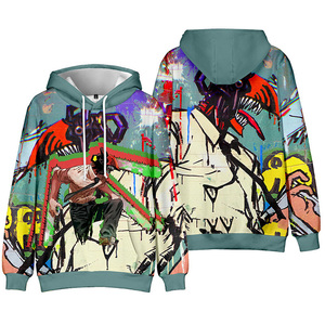 เสื้อฮู้ดผู้ชายลายอะนิเมะญี่ปุ่น3D พิมพ์ลายทั้งหมดผ้าโพลีเอสเตอร์รุ่น heavyweight 100% - Product Image 5