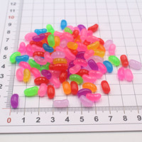 500 Stück/Lot 5*11mm PVC Jelly Beans Mini Regenbogen-Bonbon-Modelle zur Dekoration, Künstliche Süßigkeiten für DIY Handarbeiten und Schleim-Füllungen