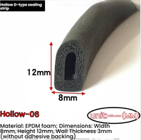 Tira de Sellado de Goma EPDM Semicircular Hueca, Impermeable y Antipolvo, Disponible en Tamaño, Color y Dureza Personalizados, Corte a Medida para Puertas y Ventanas