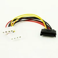 Cable de Extensión de Alimentación SATA Macho a IDE Hembra de 4 Pines para Disco Duro, Cable Divisor de 15 Pines SATA a IDE de 4 Pines