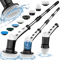 Brosse de nettoyage électrique à batterie longue durée, brosse électrique universelle avec 9 têtes de brosse interchangeables