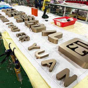 Personalizzazione del logo pubblicitario 3D lettere vuote <span class=keywords><strong>tridimensionali</strong></span> in acciaio inossidabile Non luminose - Product Image 4