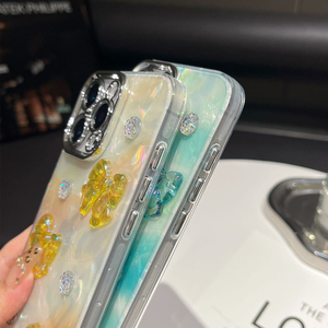 Cover per Telefono con Farfalle in Cristallo e Perle Sfumate Colorate per Redmi <span class=keywords><strong>A3</strong></span> <span class=keywords><strong>Samsung</strong></span> A07 iPhone 15 16 17Pro Max - Product Image 5