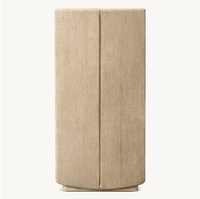 Cabinet Dalia de présence architecturale fabriquée à la main en chêne blanc américain richement grainé de conception belge OEM Sassanid