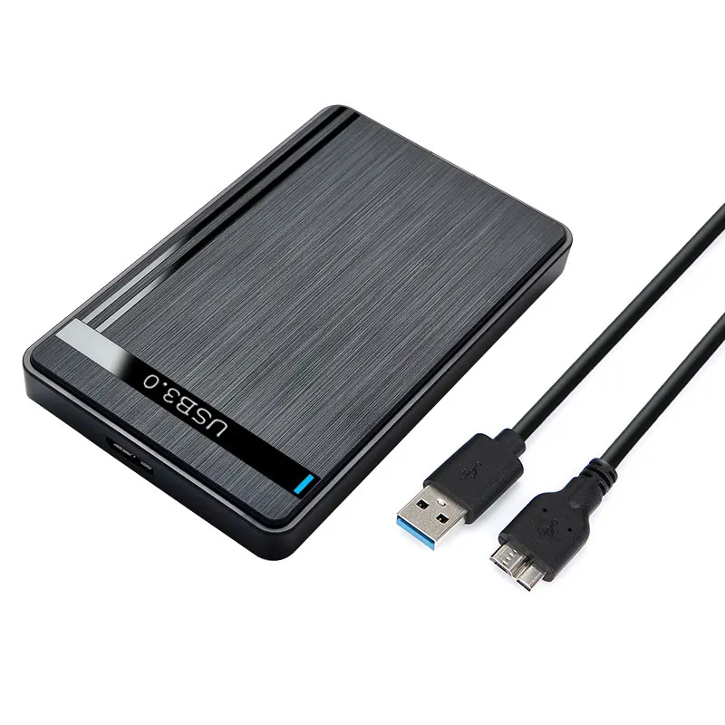 Корпус для внешнего жесткого диска 2,5 дюйма USB3.0 SATA HD, пластиковый корпус, 5 Гбит/с, поддержка UASP для SSD 4 ТБ