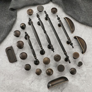 Hot Sale Solid Coffee Colour Furniture Kitchen Cabinet <strong>Antique</strong> Brass Handles and <strong>Knobs</strong> <strong>Drawer</strong> Pulls - Product Image 3