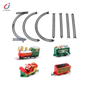 Chengji Đồ Chơi Quà Tặng Cho Trẻ Em Bộ Khe Cắm Chạy Bằng Pin Đua Xe Đồ Chơi Đường <span class=keywords><strong>S</strong></span>ắt Xe Lửa Điện Cổ Điển Giáng Sinh - Product Image 4