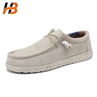 Chaussures bateau en toile Hebo, chaussures décontractées pour hommes, chaussures décontractées de haute qualité à semelle souple, fabricant OEM, mocassins personnalisés