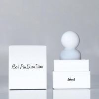 Flacon de parfum en verre rond vide, couleur personnalisée, 30 ml, 50 ml, flacons en verre vaporisateur, bouchon à bille avec boîte