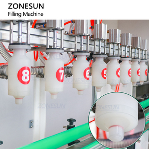 Zonesun ZS-YTCR10A tự động chai nhựa <span class=keywords><strong>10</strong></span> đầu chống ăn mòn <span class=keywords><strong>HCL</strong></span> axit hóa chất ăn mòn Máy chiết rót chất lỏng - Product Image 4