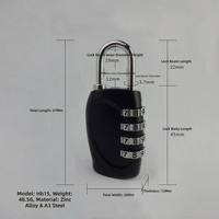 Nouveau cadenas à code numérique à 4 chiffres en alliage de zinc antivol SAMHOO, étanche, mini, couleur et taille personnalisées pour le rangement sportif