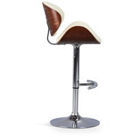 Tabouret de bar pivotant en PU, coussin en cuir moderne avec dossier, chaise de salle à manger de cuisine de bar