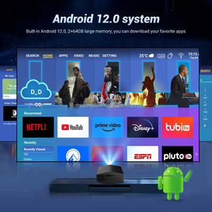 Projecteur LCD YG710W à mise au point automatique, haut de gamme, LED 20W, haut-parleur intelligent Android 12, courte focale, 2000-2500 lumens, home cinéma - Product Image 5