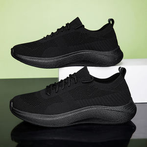 Zapatillas para correr con parte superior de malla elástica, transpirables, con amortiguación, antideslizantes, ligeras, para hombre, para correr, gimnasio y uso diario - Product Image 6