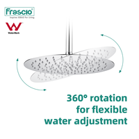 Frascio Waterark forme ronde dissimulé mural chromé 12 pouces en acier inoxydable douche de tête accessoires de robinet de salle de bain