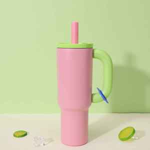 <b>Large</b>-capacity 40oz Modern Stainless Steel Vacuum Car Water Bottle with Handle Leak-Proof Thermal Insulation - Product Image 4