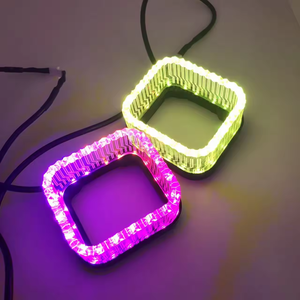 1,5 pulgadas 3,0 pulgadas BI LED ángulo ojos cubierta coche faro proyector lente cubierta con proyector cuadrado luces <span class=keywords><strong>de</strong></span> conducción - Product Image 3