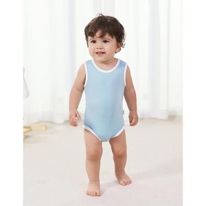 ชุดบอดี้สูทเด็กอ่อนไร้แขน BambooBud ผลิตจากใยไผ่ 100% น้ำหนักเบา พิมพ์ลาย ชุดนอนเด็กทารกแบบยูนิเซ็กซ์ เสื้อกล้าม - Product Image 4