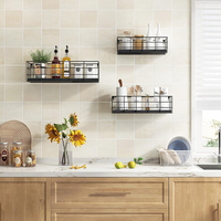 Lot de 4 Étagères Murales en Bois pour Rangement et Décoration Murale – Idéal Salles de Bain, Salons, Chambres et Cuisines
