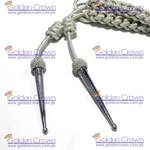 Aiguillette en fil d'argent personnalisé | Aiguillette uniforme - Product Image 3