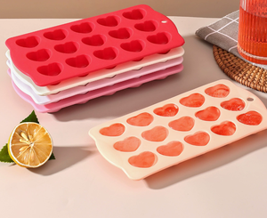 Molde de silicona para cubitos de hielo para el Día de San Valentín, forma de fruta, fresa, sandía, suplemento alimenticio para bebés, molde para pastel al vapor de goma - Product Image 4