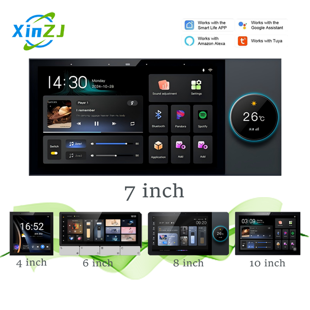 XZJ 10 Inch Zigbee Gateway 4 Inch Smart Home System 8 Inch Touch Screen Wall Wifi 7 Inch Central Control Panel